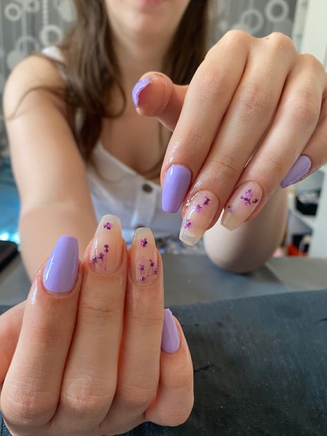 Ongles Violet Pastel, Violet Nail Art, Violet Nails, Christmas Gel, Guts Tour, Nails 2022, Christmas Gel Nails, Violet Flower, Semi Permanent