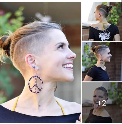 Undercut Hairstyles Medium Hair, Shaved Hairstyles For Women Short, Women's Shaved Haircuts, High Ponytail With Undercut, Buzzed Sides Long Top Women, Short Hair Shaved Undercut, Lob With Undercut, Shaved Haircuts For Women, Hairstyle Ideas For Short Hair