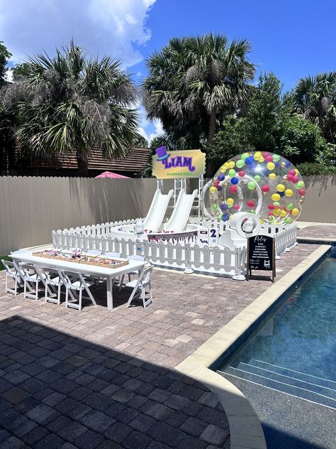 Step into a world of pure imagination with our Wonka-themed party and soft play adventure! 🍭✨ #WonkaWonderland #SoftPlayMagic Party Rental Business Ideas, Rental Business Ideas, Party Rental Business, Baby Birthday Games, World Of Pure Imagination, Party Rentals Business, Kids Party Rentals, Backyard Kids, Balloon House