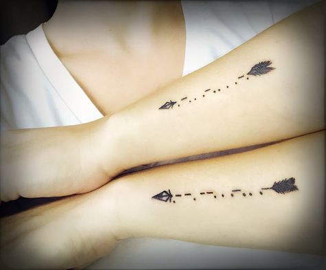 #sistertattoos #morsecodetattoo Morse code tattoo Morris Code, Code Tattoo, Morse Code Tattoo, Friends Tattoo, Cute Texts For Him, Text For Him, Sister Tattoos, Friend Tattoos, Morse Code