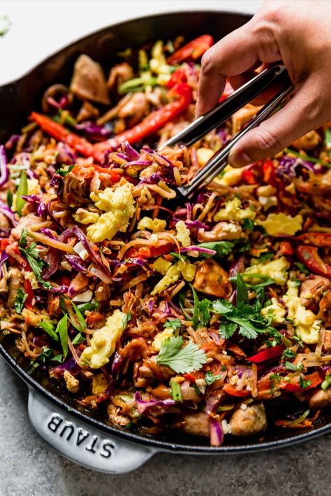 Loaded with veggies and full of flavor, this one-skillet Chicken Pad Thai makes for a healthy, easy, and delicious weeknight meal! This healthy pad Thai recipe is easy to make and is even Whole30 friendly.
|| The Real Food Dietitians || Healthy Chicken Pad Thai, Healthy Pad Thai, Noodles Making, Cabbage And Carrots, Real Food Dietitians, Chicken Pad Thai, Pad Thai Noodles, Thai Recipe, Pad Thai Recipe