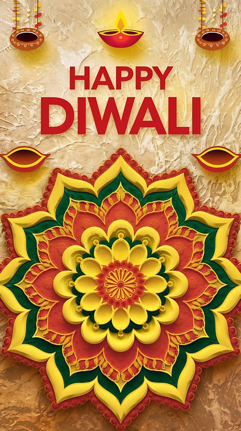 Free Diwali Greeting Card with Rangoli on Textured Background Printrest Images, Deepavali Greetings Cards, Happy Diwali Rangoli, Diwali Fireworks, Hindu Festival Of Lights, Symbol Wallpaper, Om Symbol Wallpaper, Happy Diwali Wishes Images, Diwali Background