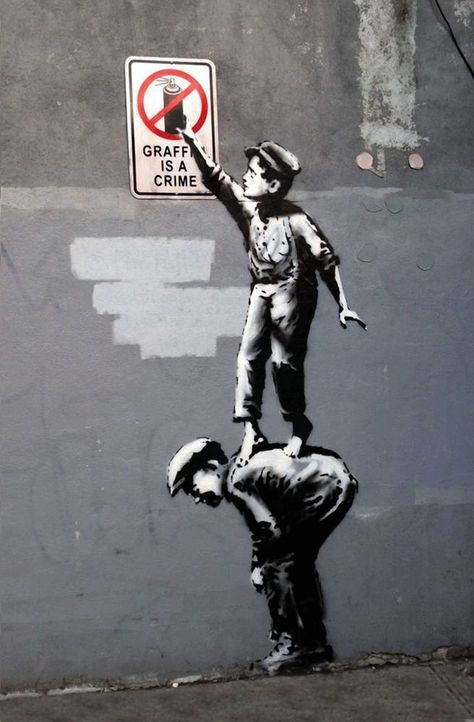 Banksy Posters, Banksy Artwork, Kunst Inspo, Graffiti Pictures, Urbane Kunst, Street Art Banksy, Banksy Graffiti, Banksy Art, Banksy Canvas