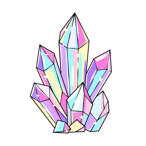 Diamonds, crystals vector drawing Crystals Art Drawing, Crystal Illustration, Gem Drawing, Crystal Tattoo, Crystal Drawing, Diamond Vector, Crystal Stickers, Rainbow Crystal, Crystal Design