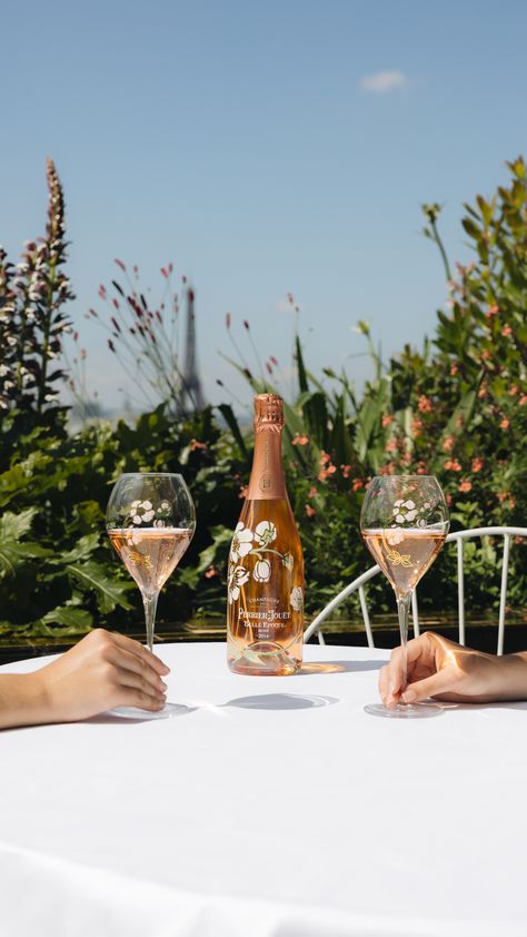 Cheers to summer with Perrier-Jouët by discovering the elegance of Belle Epoque Rosé: a floral and delicate champagne with a powerful, rounded palate.  #PerrierJouët #BelleEpoqueRosé2014 #Summer #ChampagneLovers #Perruche #Paris  PLEASE DRINK RESPONSIBLY  Please only share our posts with those who are of legal drinking age. Champagne Bottle Photography, Drinking Champagne Photography, Cheers Photography Drinks Friends, Wine Bottle Lifestyle Photography, Sparkling Wine Photography, Wine Presentation, Cake Background, Perrier Jouet, Spring Candles