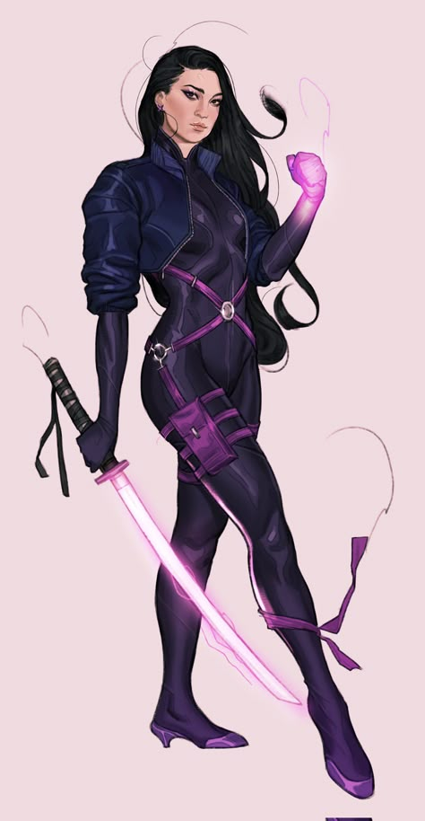 Psylocke Pfp, Psylocke Fanart, Psylocke Icons, Black Female Super Heroes, Evil Sonic, Psylocke Marvel, Marvel Comics Characters Art, Captain Britain, Betsy Braddock