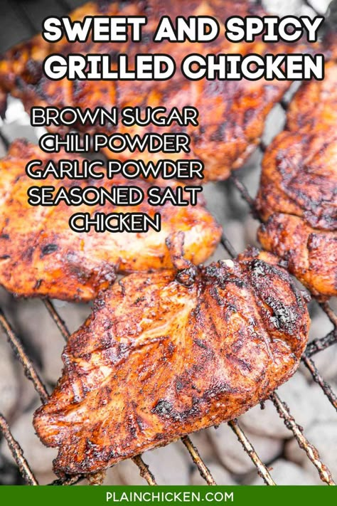 Spices For Grilled Chicken, Marinated Chicken For Grilling, Salt Free Dry Rub For Chicken, Spicy Chicken Rub Recipes, Sweet And Spicy Dry Rub Chicken Wings, Sweet Chicken Marinade For The Grill, Dry Rub For Grilled Chicken, Chicken Thigh Rub Spices, Grilled Chicken Rubs Dry