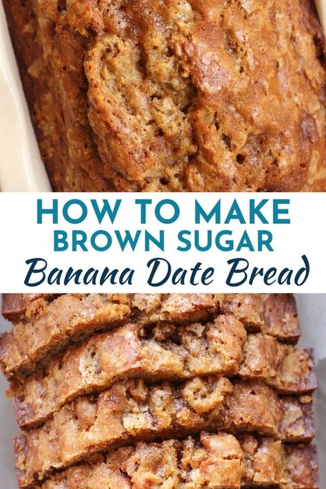 Banana Date Walnut Bread, Banana Bread Dates, Banana Date Loaf Recipe, Recipes With Bananas And Dates, Recipes With Chopped Dates, Banana Walnut Loaf, Banana Date Loaf, Banana And Date Cake, Date And Banana Recipes