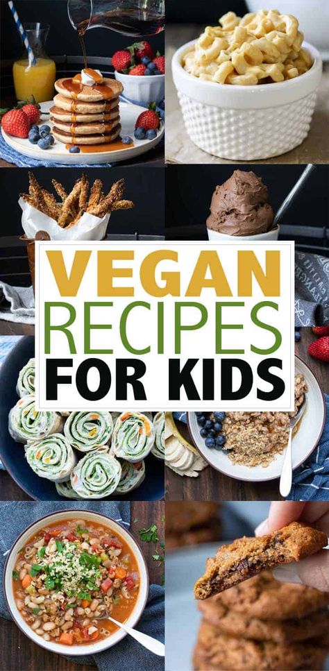 These vegan recipes for kids will make meals a breeze! Easy, flavorful and full of wholesome ingredients. There is something for every meal! #vegankidsrecipes #familyfriendly Vegan Recipes For Kids, Picky Eaters Dinner, Meals Kids Love, Toast Pizza, Vegan Kids Recipes, Easy Vegan Recipes, Picky Eaters Kids, Eggless Recipes, Vegan Kids