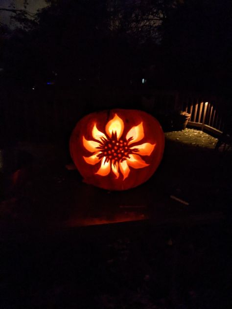 Noah Kahan Pumpkin Carving, Pumpkin Carving Ideas Sunflower, Carved White Pumpkin, Strawberry Shortcake Pumpkin Carving, Pumpkin Carving Ideas Complicated, Landscape Pumpkin Carving, Pumpkin Carving Ideas Intricate, Flower Pumpkin Carving Ideas, Cute Girly Pumpkin Carving Ideas