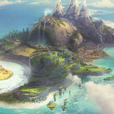 Concept artist, illustrator :: tuomas.korpi@gmail.com Fantasy City Map, Bangunan Minecraft, Illustration Studio, Rpg Horror, Fantasy Stuff, Fantasy Worlds, Fantasy Background, Mountain Valley, Landscape Concept