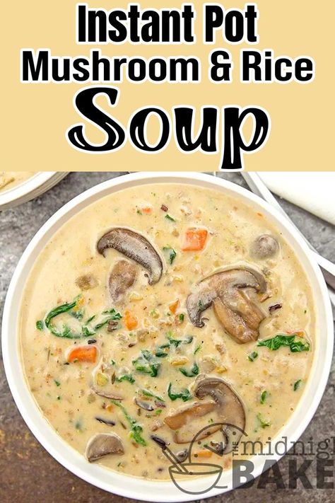 Wild Rice Blend Soup, Instant Pot Mushroom Soup, Mushroom And Rice Soup, Mushroom And Rice, Wild Rice Blend, Best Mushroom Soup, Winter Soup Recipe, Mushroom Rice, Winter Soup