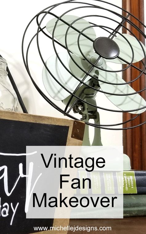 Vintage Fan Decor, Upcycle Crafts, Thrift Store Upcycle, Industrial Home Design, Painted Fan, Antique Fans, Vintage Fan, Quick And Easy Crafts, Old Fan