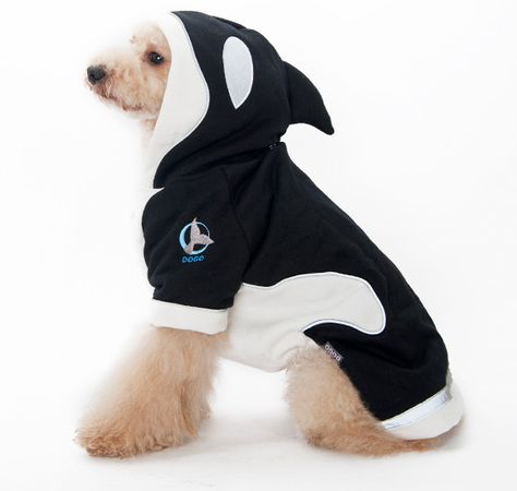 This hilarious hoodie for your dog. | 27 Adorable Things You Need If You Love Whales Big Dog Costumes, Killer Whale Tattoo, Advice Column, Whale Tattoos, Whale Design, Designer Dog Clothes, Killer Whale, Pet Fashion, Dog Costumes