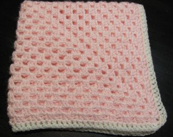 This item is unavailable Simple Crochet Baby Blanket, Simple Baby Blanket, Motifs Granny Square, Doll Blanket, Crochet Baby Blanket Pattern, Pink Baby Blanket, Crochet Pink, Baby Afghan, Baby Afghan Crochet