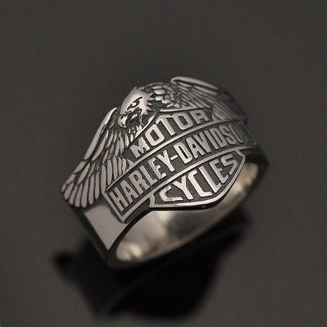 Marine Corps Rings, Harley Davidson Rings, Harley Davidson Decor, Harley Davidson Images, Harley Davidson Jewelry, Biker Rings Mens, Harley Davidson Accessories, Harley Davidson Clothing, Mens Rings Fashion