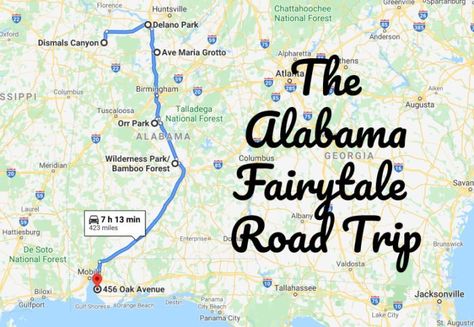 The Alabama Fairytale Road Trip Will Lead You To Magical Places Places To Visit In Alabama, Talladega National Forest, Alabama Vacation, Rv Trips, Alabama Travel, Road Trip Map, Road Trip Places, Beautiful Park, Road Trippin