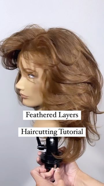 80s Feathered Bangs, Long Feathered Layers Haircuts, Diy Feathered Bangs, 80s Layered Haircut Medium, Diy Feathered Haircut, Feathered Hair Tutorial, How To Feather Your Own Hair, How To Shag Haircut, Full Bangstyle Hair Medium