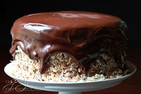 Chocolate Banana Cake with Coconut Banana Coconut Cake, Chocolate Coconut Cake, Whipped Chocolate Frosting, Chocolate Banana Cake, A Spicy Perspective, Gateaux Cake, Banana Coconut, Coconut Cake, Banana Cake