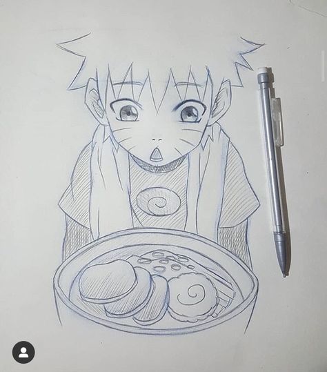 Naruto Drawing Ideas, Naruto Ramen, Naruto Drawing, Naruto Painting, Naruto Sketch Drawing, Sketch Portrait, Naruto Sketch, Naruto Drawings, Naruto Fan Art