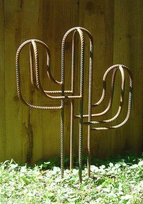 Rebar Art, Metal Cactus, Art Fer, Porte In Ferro, Welded Art, Ideas Decoracion, Cactus Diy, Lawn Art, Welding Art Projects