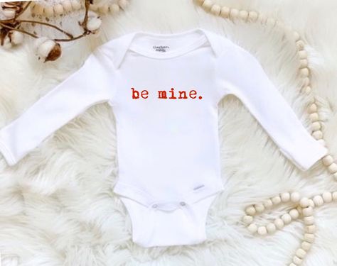 Onesie Designs, Baby Valentines, Onesie Ideas, Valentines Day Baby, Pink Foil, Red Foil, Rose Gold Foil, Baby Outfit, Baby Outfits Newborn