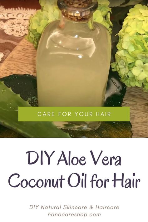 The recipe to make the DIY Aloe Vera Coconut Oil for Hair is simple and requires two ingredients only: aloe vera leaves and coconut oil, both of which are packed with nourishing properties that can help strengthen and rejuvenate your locks. In this article, we'll provide a step-by-step guide on how to make your own DIY aloe vera coconut oil for hair at home. Aloe Vera Diy, Coconut Oil For Hair, Aloe Oil, Diy Haircare, Homemade Hair Treatments, Coconut Hair, Aloe Vera For Hair, Oil For Hair, Homemade Hair Products