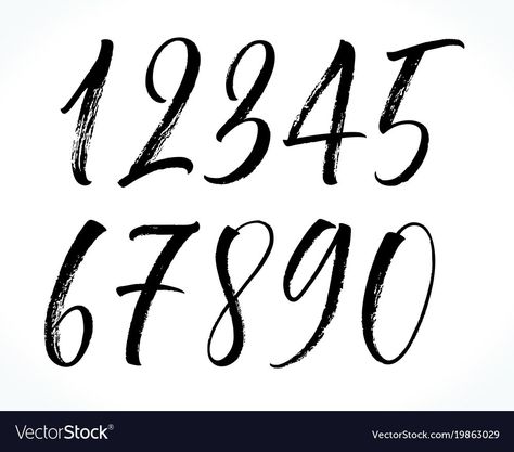 Gangster Letters, Lettering Numbers, Calligraphy Fonts Alphabet, Wooden Advent Calendar, Number Tattoos, Number Fonts, Calligraphy Handwriting, Handwritten Letters, Numbers Font