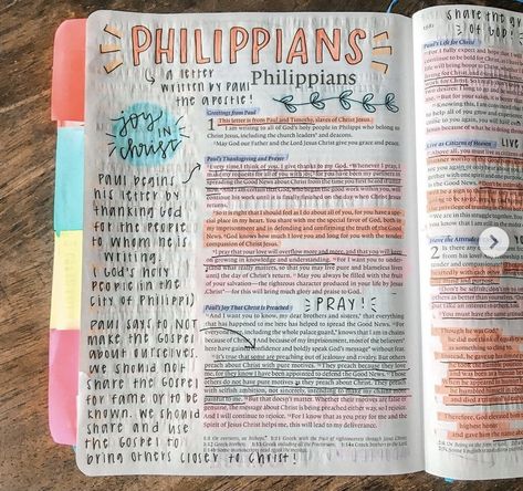 Book Of Philippians, Journal Bible Quotes, Bible Journal Notebooks, Bible Studies For Beginners, Inspire Bible, Personal Bible Study, Bible Journaling Ideas Drawings, Custom Bible, Bible Doodling