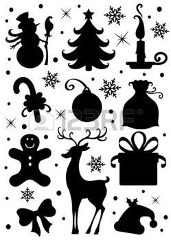 Christmas Silhouette, Christmas Stencils, Silhouette Christmas, Christmas Icons, Photo Christmas, Banner Printing, Noel Christmas, Christmas Illustration, Christmas Wood