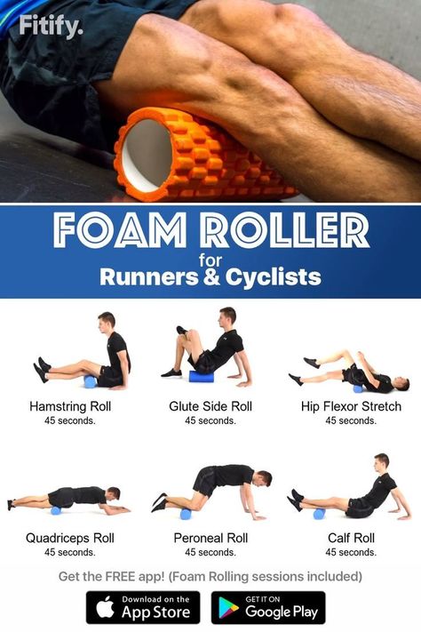 Foam Roller Exercises For Runners, Foam Roller Calf Muscles, Stretches For Cyclists, Calf Stretches For Runners, Roller Stretches, Foam Rolling Exercises, Roller Exercises, Calf Cow, Roller Workout