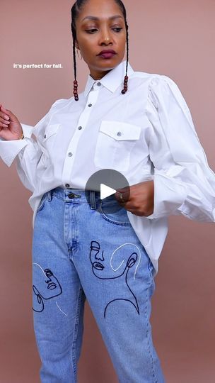 21K views · 221 reactions | Blueprint DIY on Reels | Blueprint DIY · Original audio No Sew Refashion, Old Jean Refashion, Denim Diy Clothes, Homecoming Outfit, Art Jeans, Diy Jeans, Thrift Store Refashion, Upcycle Clothes Diy, Easy Face Mask Diy