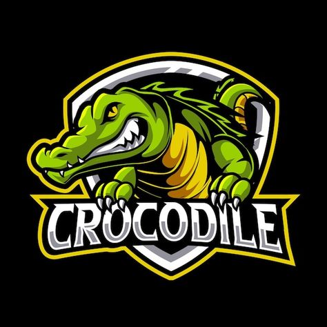 Crocodile Logo Design, Vector Crocodile, Wildlife Logo, Logo Design Food, Cartoon Alligator, Gaming Mascot Logo, Crocodile Illustration, Crocodile Cartoon, Logo Gaming