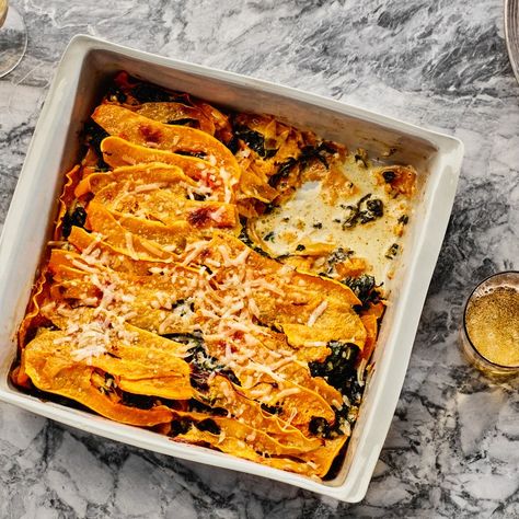 Vegetarian Easter Recipes, Vegetarian Easter, Best Butternut Squash Recipe, Vegetarian Dinner Party, Spinach Gratin, Winter Squash Recipes, Recipes Gourmet, Gourmet Magazine, Leftover Recipes