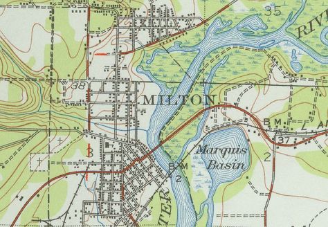 maps of milton, fl | Map of Milton, Florida Milton Florida, Florida Adventures, Florida Map, Pensacola Florida, Town Home, Map Of Florida, Places To Live, Second Home, Street Map