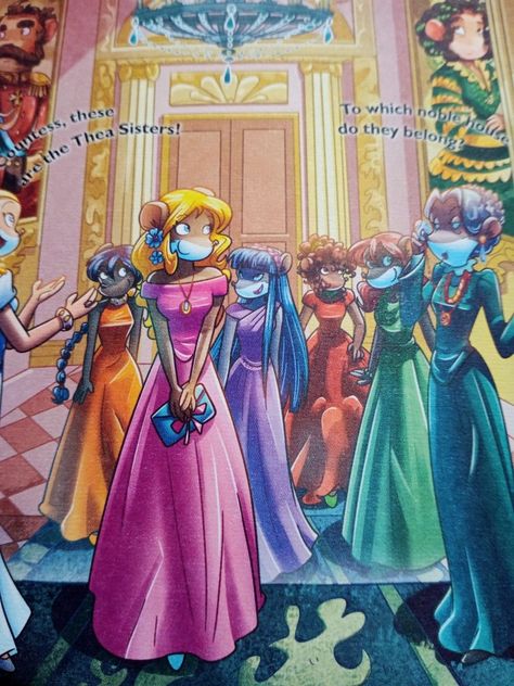 Thea Sister, Girly Cartoons, Thea Sisters, Thea Stilton, Geronimo Stilton, Sisters Book, Oliver And Company, Sister Outfits, Childhood Books