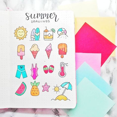 Summer Doodles, Boulet Journal, Summer Drawings, Bujo Doodles, Bullet Journal Notes, Sketch Notes, Handwritten Letters, Bullet Journal Inspo, Bullet Journal Doodles