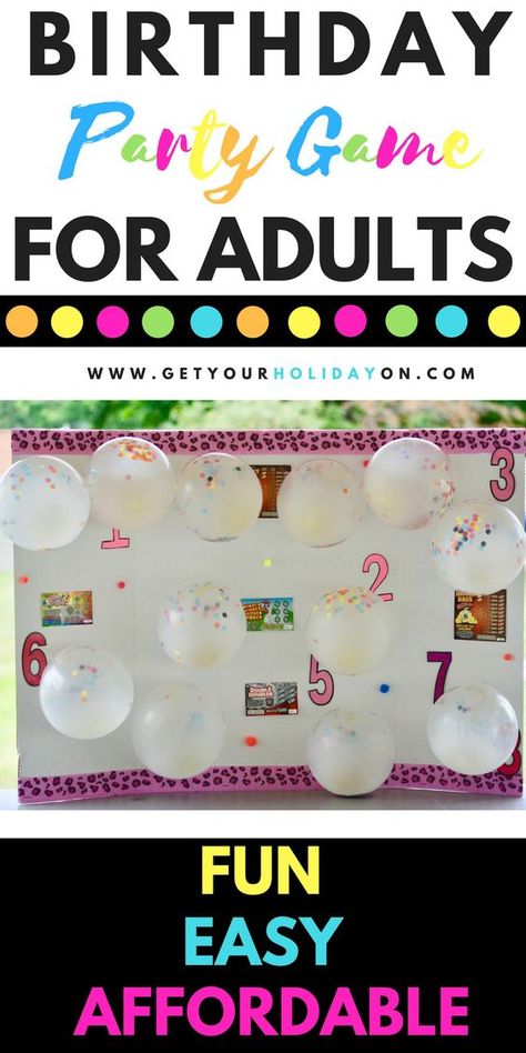 Woohoo, you found it! This Simple DIY Party Game For Adults is so easy to make and loved by all ages. This game will work perfectly for any party including a 21st birthday, 30th birthday, 40th birthday, 50th birthday party, and more. #birthdayparty #40thbirthday #50thbirthday #play #party 49th Birthday Party Games, Birthday Decoration For Adults, 25 Birthday Games Ideas, 35th Birthday Party Games, Diy Birthday Games For Adults, 40th Party Games, 50th Party Games Ideas, Dirty 30 Birthday Party Games, 40th Birthday Decorations Diy