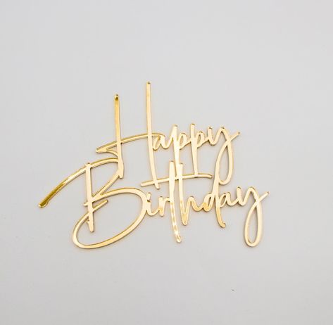 Happy Birthday Torte, Happy Birthday In Advance, Elegant Happy Birthday, Design For Birthday, Rain Design, Crown Cake, Drink Tags, Modern Birthday, Cake Accessories