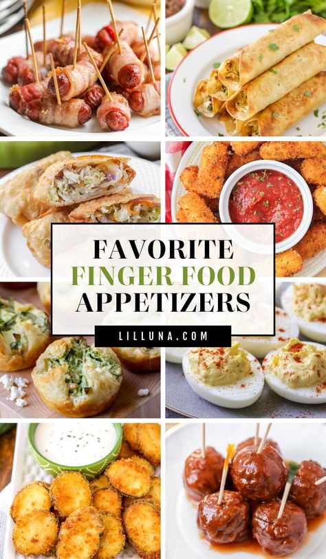 If you're looking for pre-dinner dishes that are mess free and easy to eat without utensils, try something from this collection of Finger Foods! #fingerfood #appetizers #appetizerrecipes Easy Cute Appetizers, Finger Snack Ideas, Finger Foods For Bible Study, Non Messy Finger Foods, Grazing Table Appetizers, Hot Party Food Ideas, Chicken Finger Foods Appetizers, Vegetarian Snacks Recipes Parties, Hour Derves