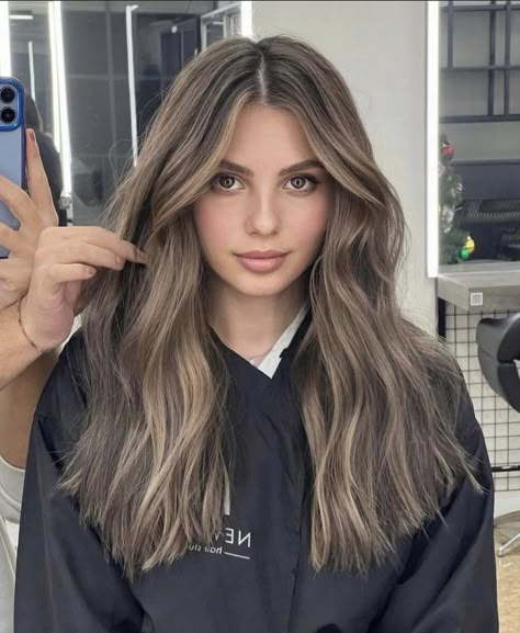 Matte Sandy Brown Hair, Neutral Beige Balayage, Light Mushroom Brown Hair Color, Cool Tone Light Brown Hair, Cool Dark Blonde, Cool Brunette Hair, Ash Light Brown Hair, Ash Brown Hair With Highlights, Medium Ash Brown Hair