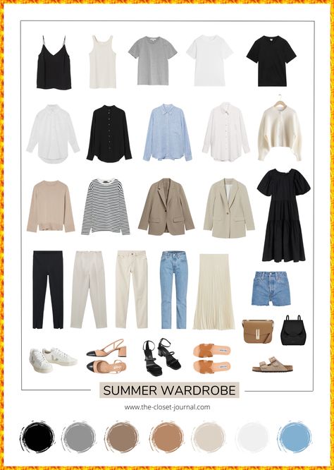 [PaidAd] My Summer Wardrobe The Closet Journal #summerwardrobe2023 Summer Wardrobe 2023, Summer Basics Wardrobe, Capsules Wardrobe, Closet Journal, Clothes Basics, Autumn Capsule Wardrobe, Camel Outfit, Minimalist Wardrobe Capsule, Germany Fashion