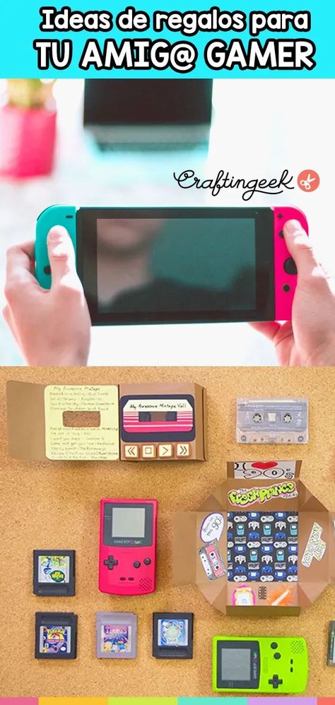 ¿Tu amig@ gamer cumpleaños y no sabes qué regalarle? Estas son 5 increíbles ideas diy que le pueden encantar. Novios Aesthetic, Kawaii Chibi, Cute Relationship Goals, Gamer Gifts, Diy And Crafts, Nintendo, Geek Stuff, Tablet, Notebook