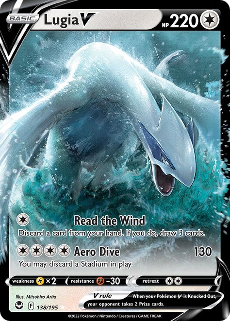 Lugia Pokemon, Pokemon Cards Legendary, Pokemon Lugia, 150 Pokemon, Rare Pokemon Cards, Cool Pokemon Cards, Alt Art, Pokémon Art, Pokemon Trading Card Game