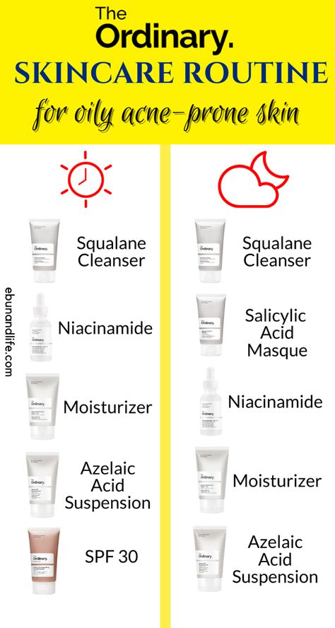 The Ordinary Skincare Routine for Oily Acne Prone Skin The Ordinary Routine For Acne, The Ordinary For Oily Skin, The Ordinary Oily Skin Routine, The Ordinary Skincare Routine For Oily Acne Prone Skin, The Ordinary Skincare Routine Acne Oily, Ordinary Skincare Oily Skin, The Ordinary Skincare For Oily Skin, Oily Skin Care Routine The Ordinary, How To Use Ordinary Skincare