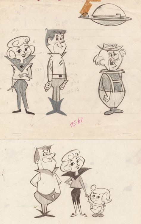 The Jetsons Prototypes | Flickr - Photo Sharing! 1960s Cartoon Style, 60s Cartoons, Modern Cartoon, Cartoon Face, Mid Century Illustration, The Jetsons, Retro Cartoons, Cartoon Faces, Hanna Barbera