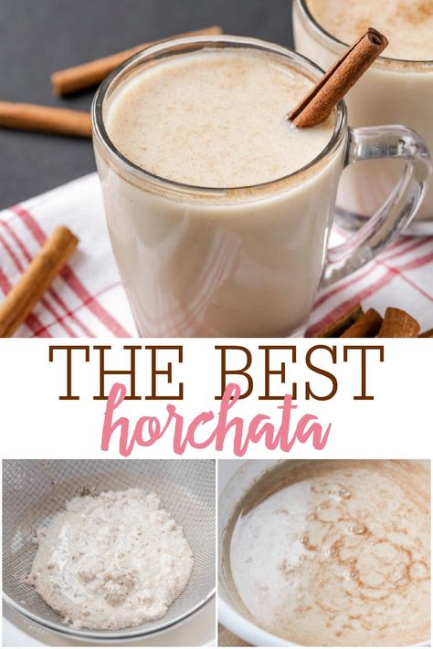 Creamy Horchata Recipe, Instant Pot Horchata, Homemade Horchata Easy, Hot Horchata Recipe, Best Horchata Recipe, Home Made Horchata, Mexican Milk Drink, Horchata Recipe Mexican Easy, Horchata Recipe With Condensed Milk