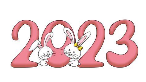 Cute Rabbit Drawing, Rabbit Cartoon Drawing, Cute Holiday Cards, Rabbit New Year, 2023 Chinese New Year, 2023 Rabbit, 2023 Drawing, Year Of The Rabbit 2023, Birthday Card Template Free