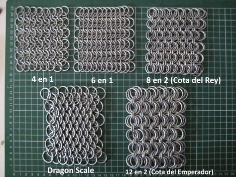 type of chainmail weaves Chainmail Clothing, Chainmaille Jewelry Patterns, Chain Maille Patterns, Chainmail Patterns, Chainmail Armor, Scale Mail, Chainmail Jewelry, Viking Knit, Chain Maille Jewelry