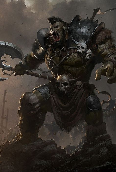 Pin on Fantasy Warcraft Orc, Greg Rutkowski, Orc Warrior, Warcraft Art, 다크 판타지, Fantasy Races, 캐릭터 드로잉, Dungeons And Dragons Characters, Dungeons And Dragons Homebrew